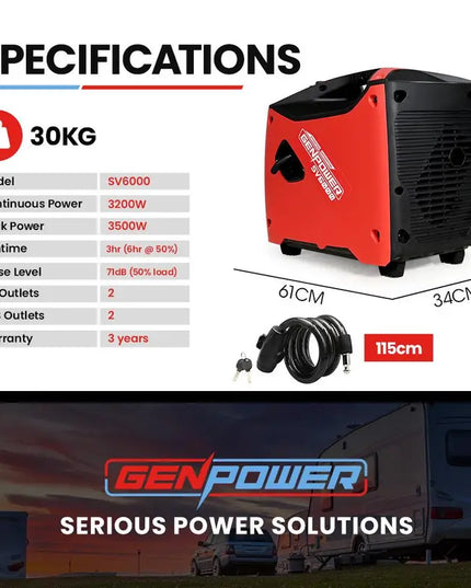 GenPower SV6000 Portable Inverter Generator