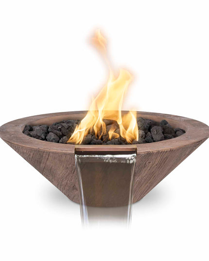 Cazo Fire & Water Bowl ® – Wood Grain Concrete