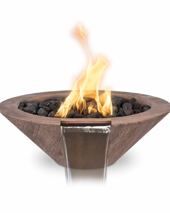 Cazo Fire & Water Bowl ® – Wood Grain Concrete