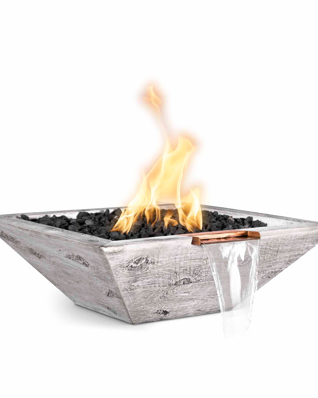 Maya Fire & Water Bowl – Wood Grain Concrete