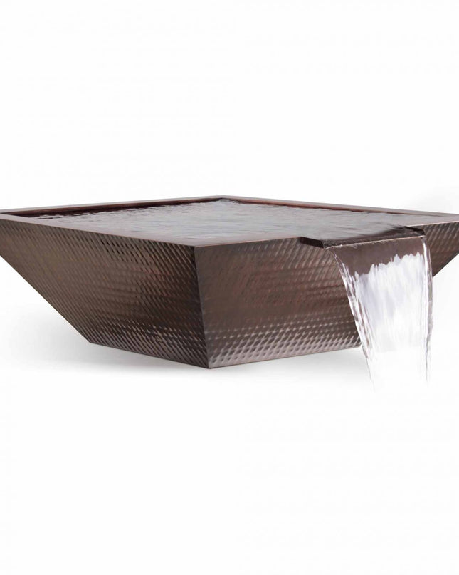 Maya Water Bowl – Hammered Patina Copper