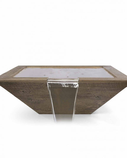 Maya Water Bowl – Wood Grain Concrete