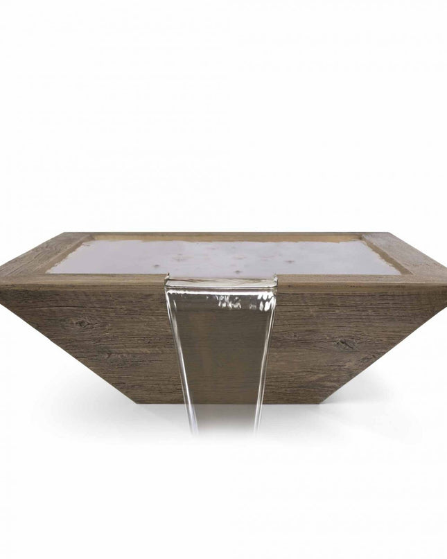 Maya Water Bowl – Wood Grain Concrete