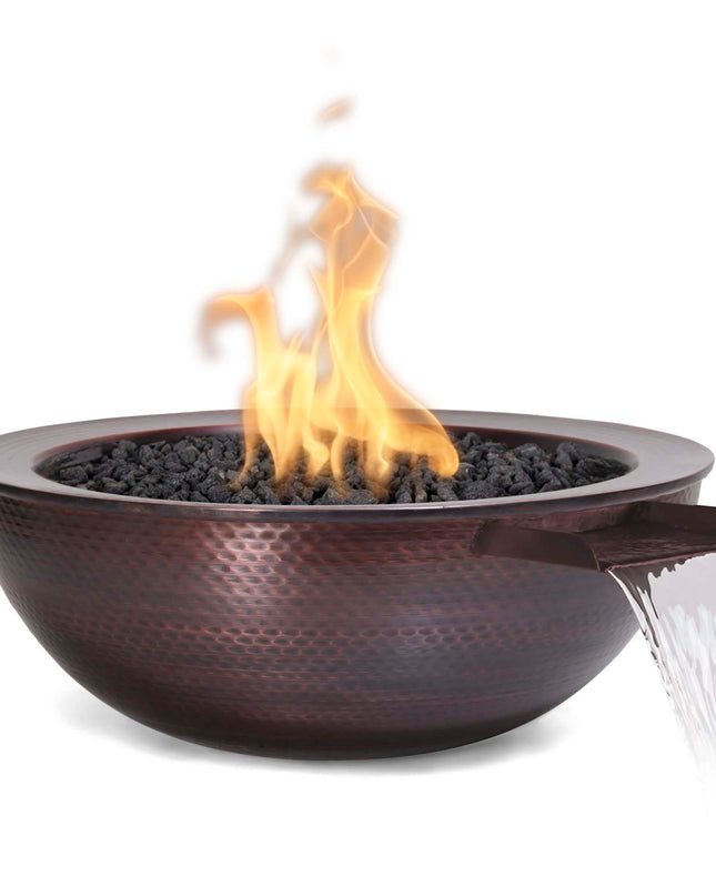 Sedona Fire & Water Bowl – Hammered Patina Copper