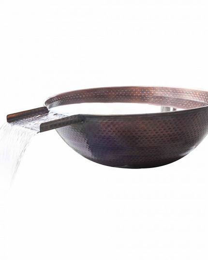 Sedona Water Bowl – Hammered Patina Copper