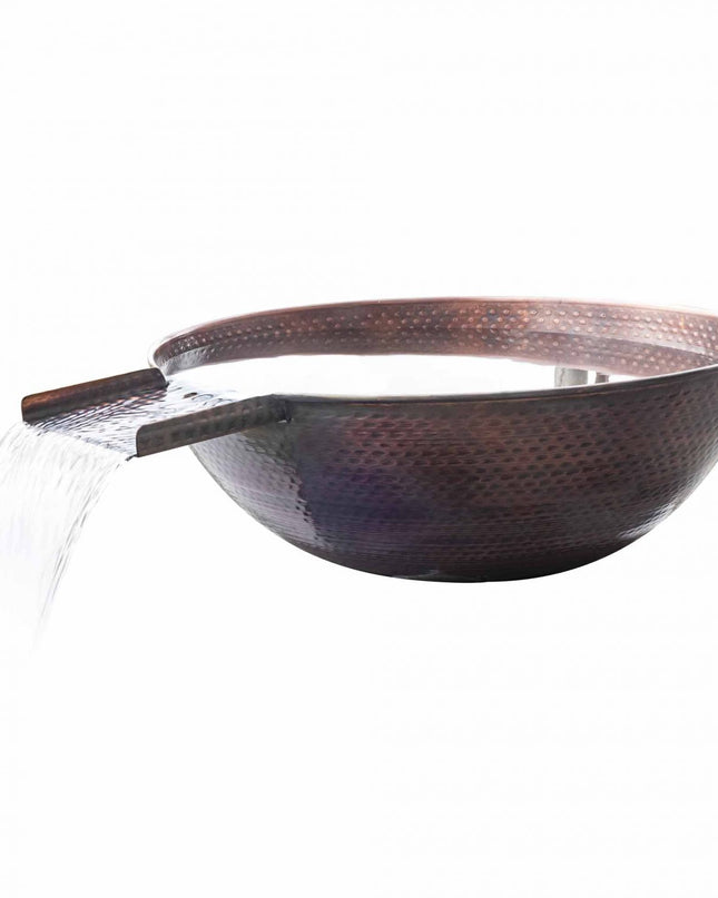 Sedona Water Bowl – Hammered Patina Copper