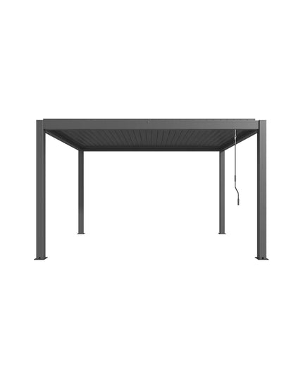 Outmos 3×4m Freestanding Aluminium Louvred Pergola - Manual