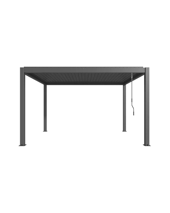 Outmos 3×4m Freestanding Aluminium Louvred Pergola - Manual