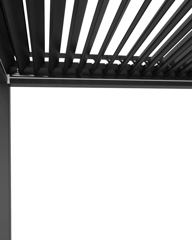 Outmos 3×3m Freestanding Aluminium Louvred Pergola - Motorised